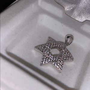 Sterling Silver diamond star pendant